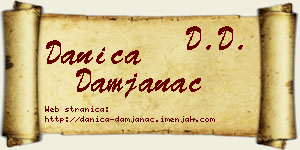 Danica Damjanac vizit kartica